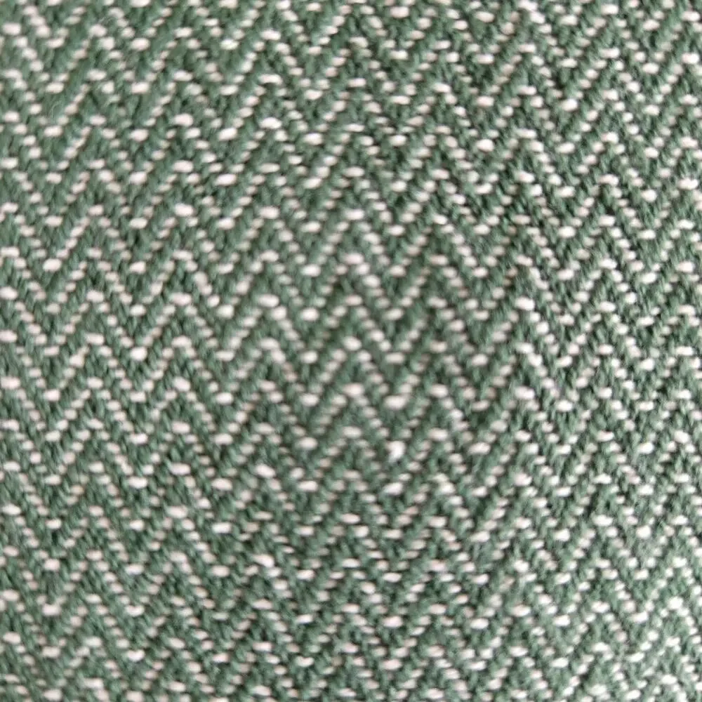 Green Herringbone Tassel Table Runner Farmhouse Boho 66